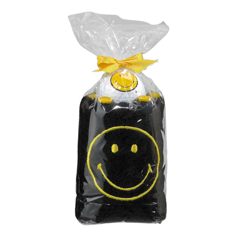 Caddytuch Rolle Smiley Schwarz Golf Geschenkset