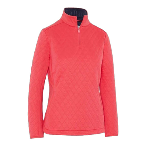 Diamond Quilted Fleece Pullover Damen