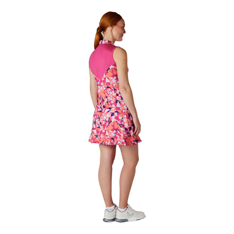 Geometric Floral Kleid Damen
