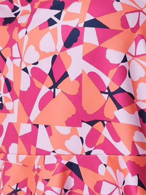 Geometric Floral Kleid Damen