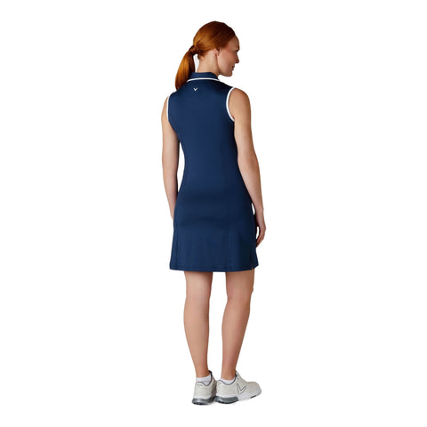 Sleeveless Snap Pla Kleid Damen