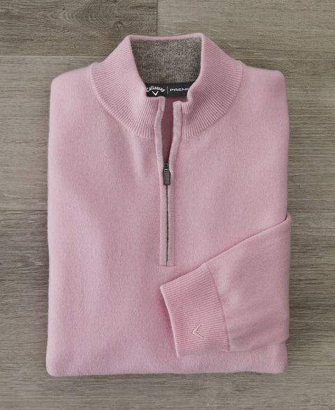 Premium Luxe Cashmere 1/4 Zip Pullover Herren