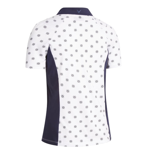 Chev Floral Print Polo Damen