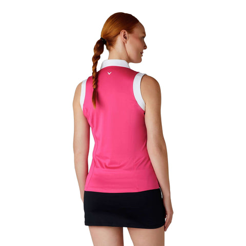 Sleeveless Colorblock Polo Damen