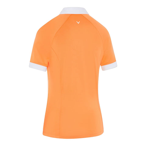 Short Sleeve V-Placket Colorblock Shirt Damen