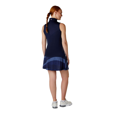 Gradient Wave Sleeveless Polo Damen