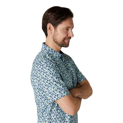 All Over Print Golf Polo Herren