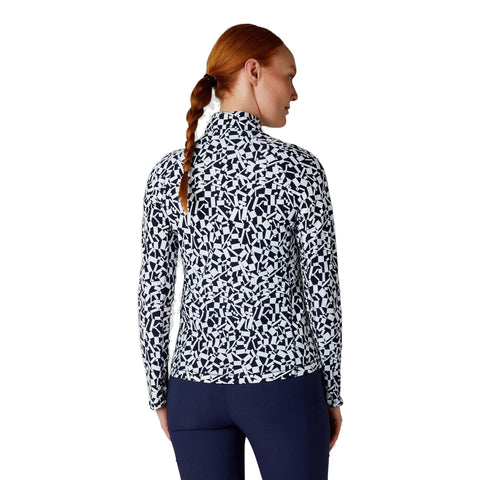 Two Toned Geo Printed Shirt Damen