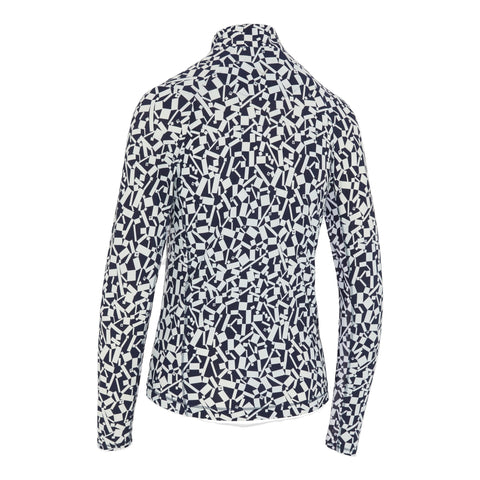 Two Toned Geo Printed Shirt Damen