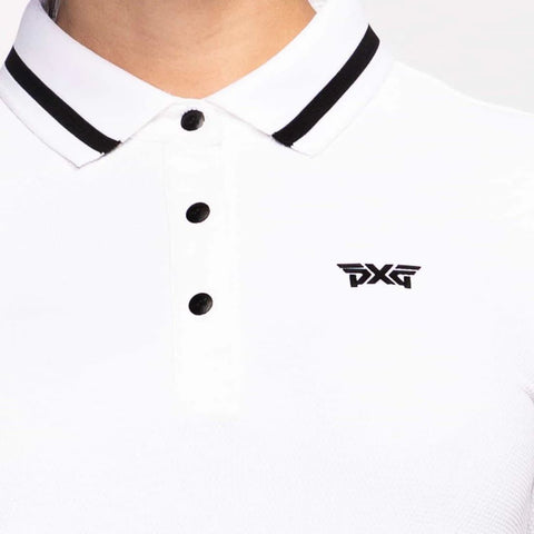 Contrast Sleeve Poloshirt Damen