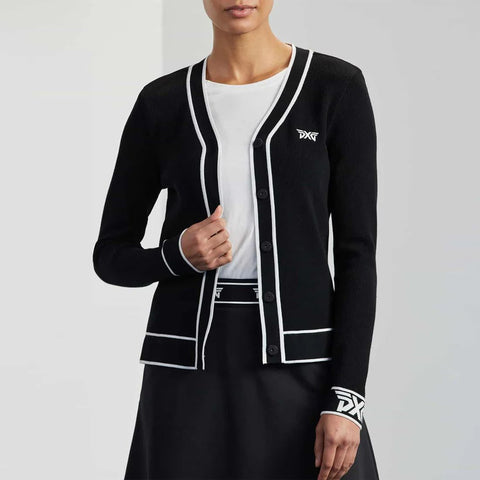 Varsity V-Neck Cardigan Damen