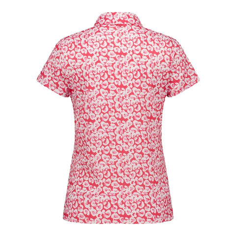 Allover Print Poloshirt Damen