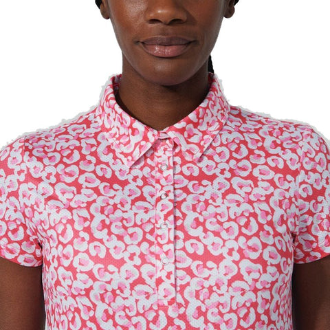 Allover Print Poloshirt Damen
