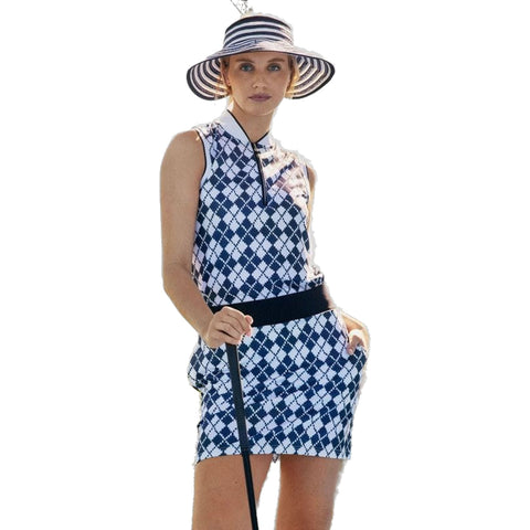 Abruzzo Argyle Sleeveless Polo Shirt Damen