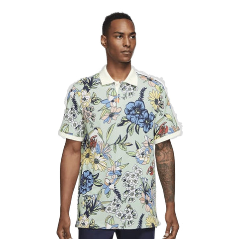 Floral Printed Golfpolo Herren