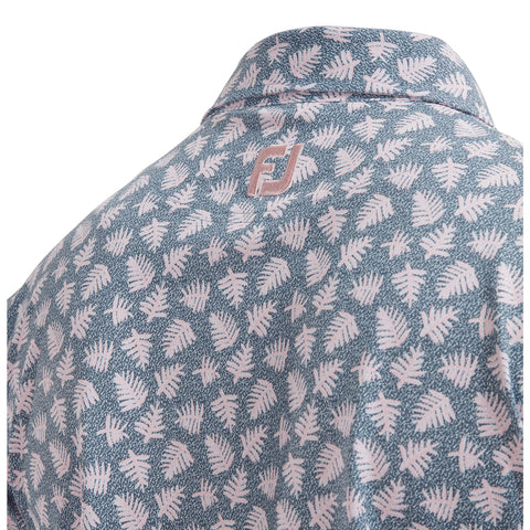Shadow Palm Print Pique Polo Herren
