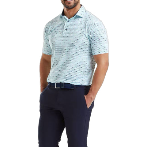 Flying Wasp Print Lisle Polo Herren