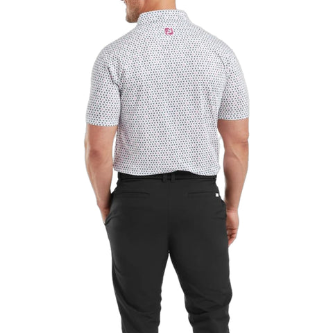 Flying Wasp Print Lisle Polo Herren