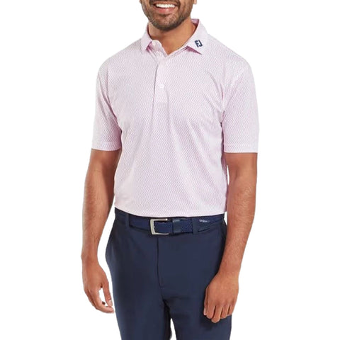 Wiggle Print Lisle Polo Herren