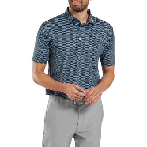 Wiggle Print Lisle Polo Herren