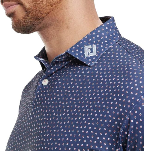 Bounce Print Pique Herren