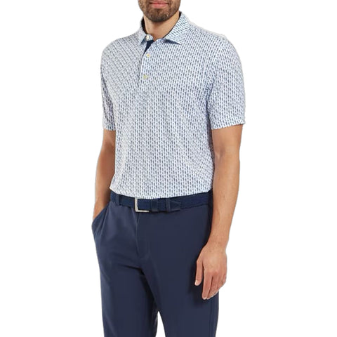 Figure Print Polo Herren