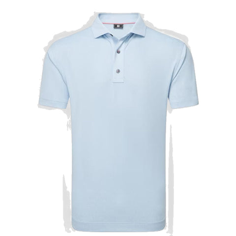 Etched Texture Print Lisle Polo Herren