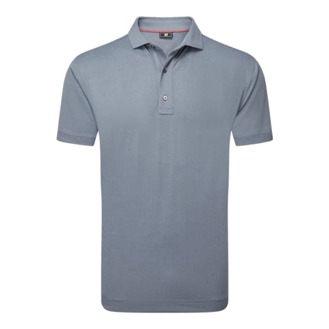 Etched Texture Print Lisle Polo Herren