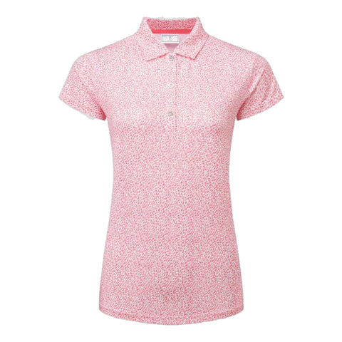 Animal Print Kappenarm Lisle Poloshirt