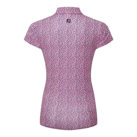 Animal Print Kappenarm Lisle Poloshirt