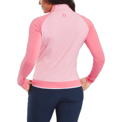 Dot Jacquard 1/4 Zip Midlayer Damen
