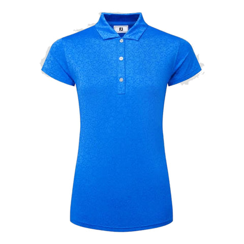 Painted Floral Lisle Polo Damen