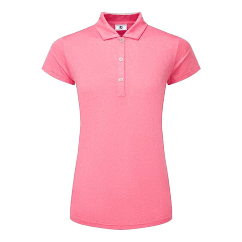 Painted Floral Lisle Polo Damen