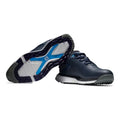 Dunkelblauer Golfschuh von FootJoy mit moderner Sohlenstruktur und blau-weißen Akzenten