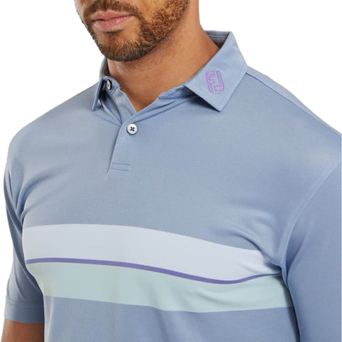 Double Chest Band Pique Polo Herren