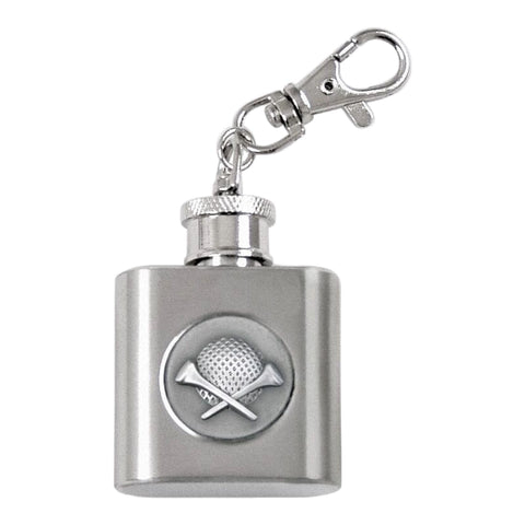 Flachmann mit Golfball & Tees