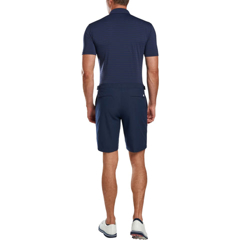Perforated Stripe Golfpolo Herren