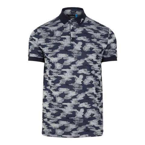 M KV Jacquard Reg Fit-TX Jaqua Polo Camou Grey Herren