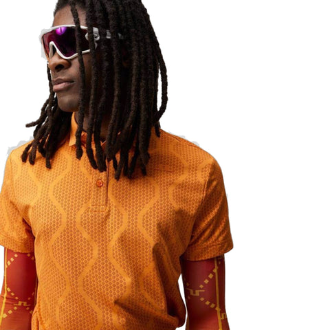 Mat Jacquard Polo Herren