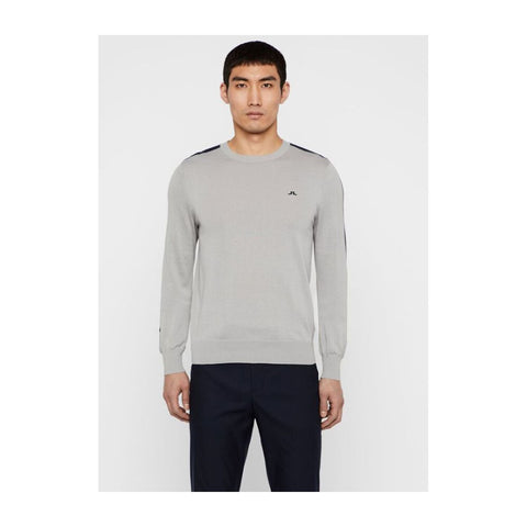 Kevin Crew Neck Pima Cotton Pullover Grau Herren