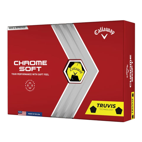 Chrome Soft (22) Truvis Yellow Golfbälle