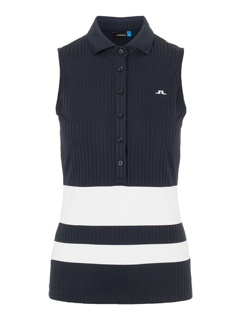 Nora-Rib Jersey Polo Damen