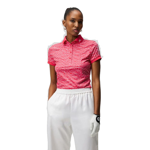 Tour Tech Print Poloshirt Damen