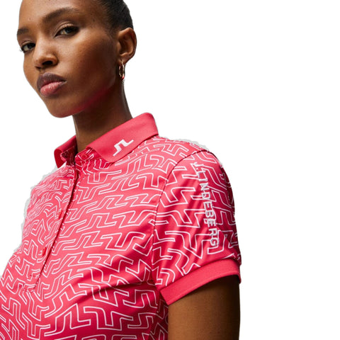 Tour Tech Print Poloshirt Damen