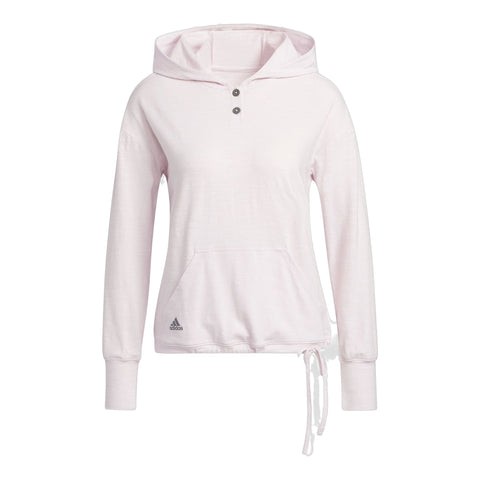 W Essentials Slub Hoodie Almost Pink/Weiß Damen