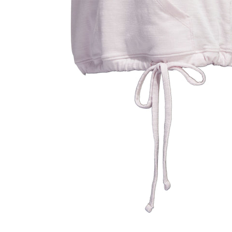 Essentials Slub Hoodie Almost Pink/Weiß Damen