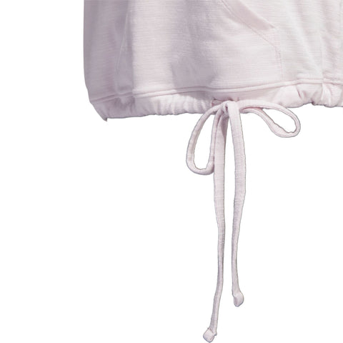 Essentials Slub Hoodie Almost Pink/Weiß Damen