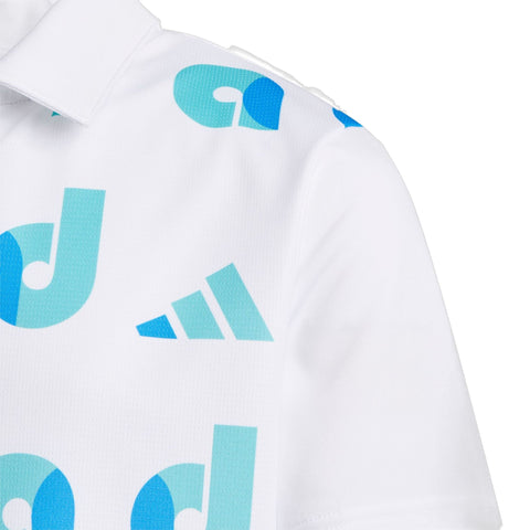 Graphic Semi Mint Rush/Blue Rush/Weiß Golfpolo