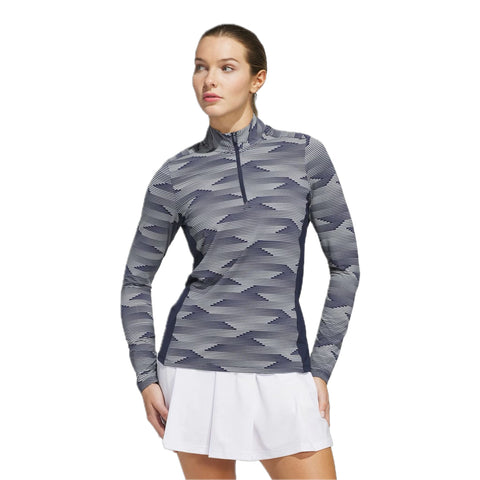 Ultimate365 Printed 1/4-Zip Mock Polo Shirt Damen