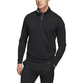 Schwarzer Herren-Pullover mit Reißverschluss und schlanker Passform